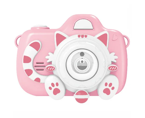 Фотокамера-генератор мыльных пузырей 1001 Kitty Children's camera Pink