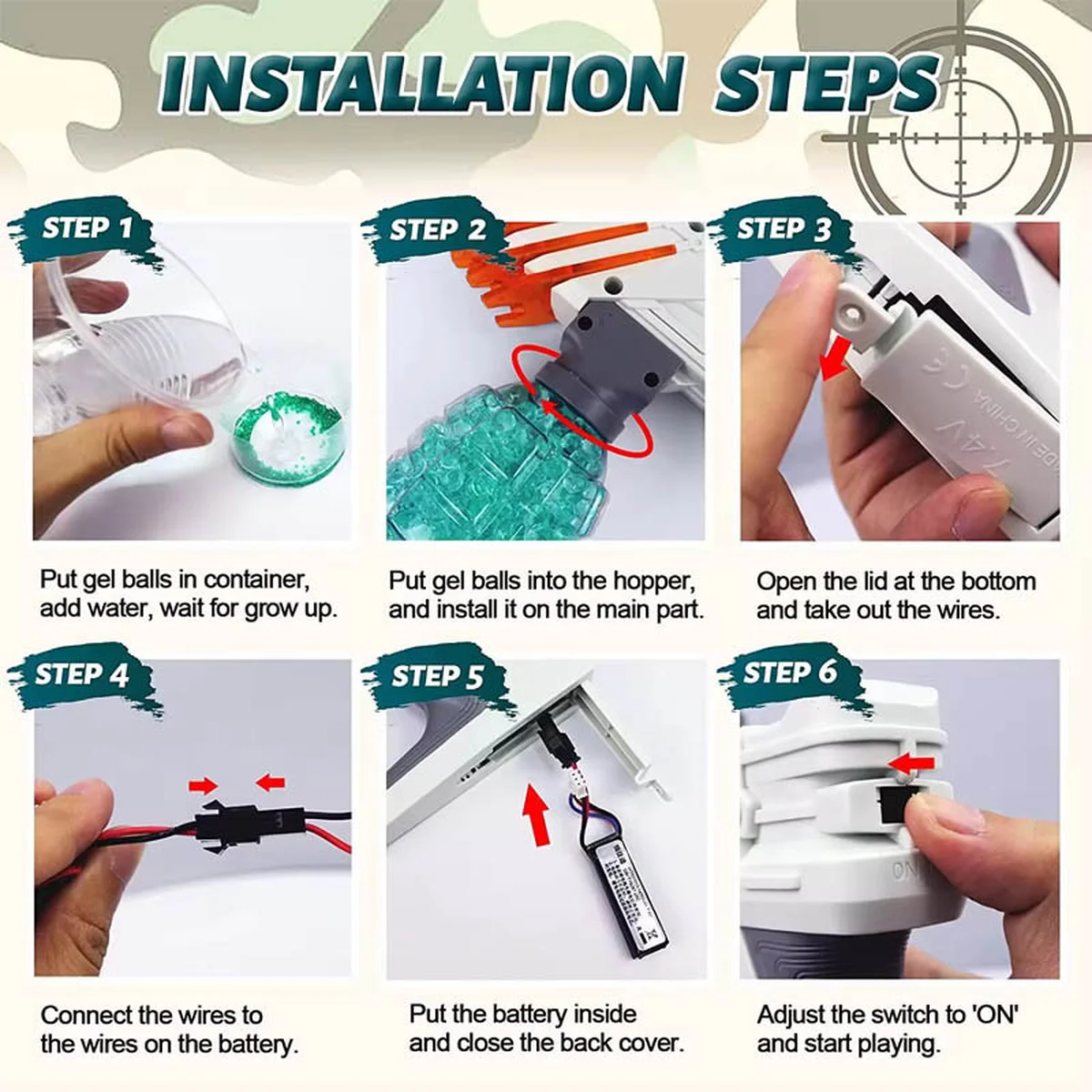 Пистолет на гидрогелевых шариках (орбизах) Gel Energy XS-873 Orange