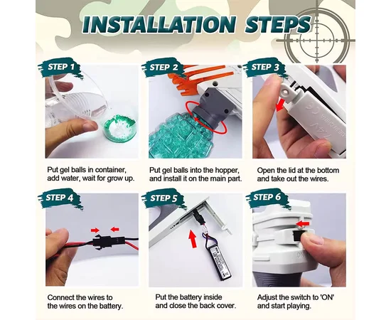 Пистолет на гидрогелевых шариках (орбизах) Gel Energy XS-873 Orange
