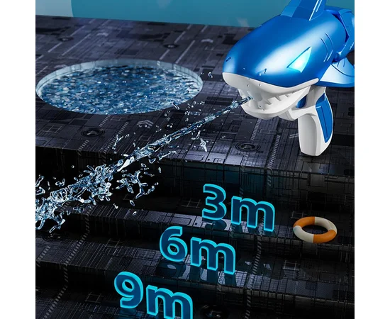 Водный аккумуляторный пистолет Shark Water Gun 185-68 (300ml) with lithium battery Blue
