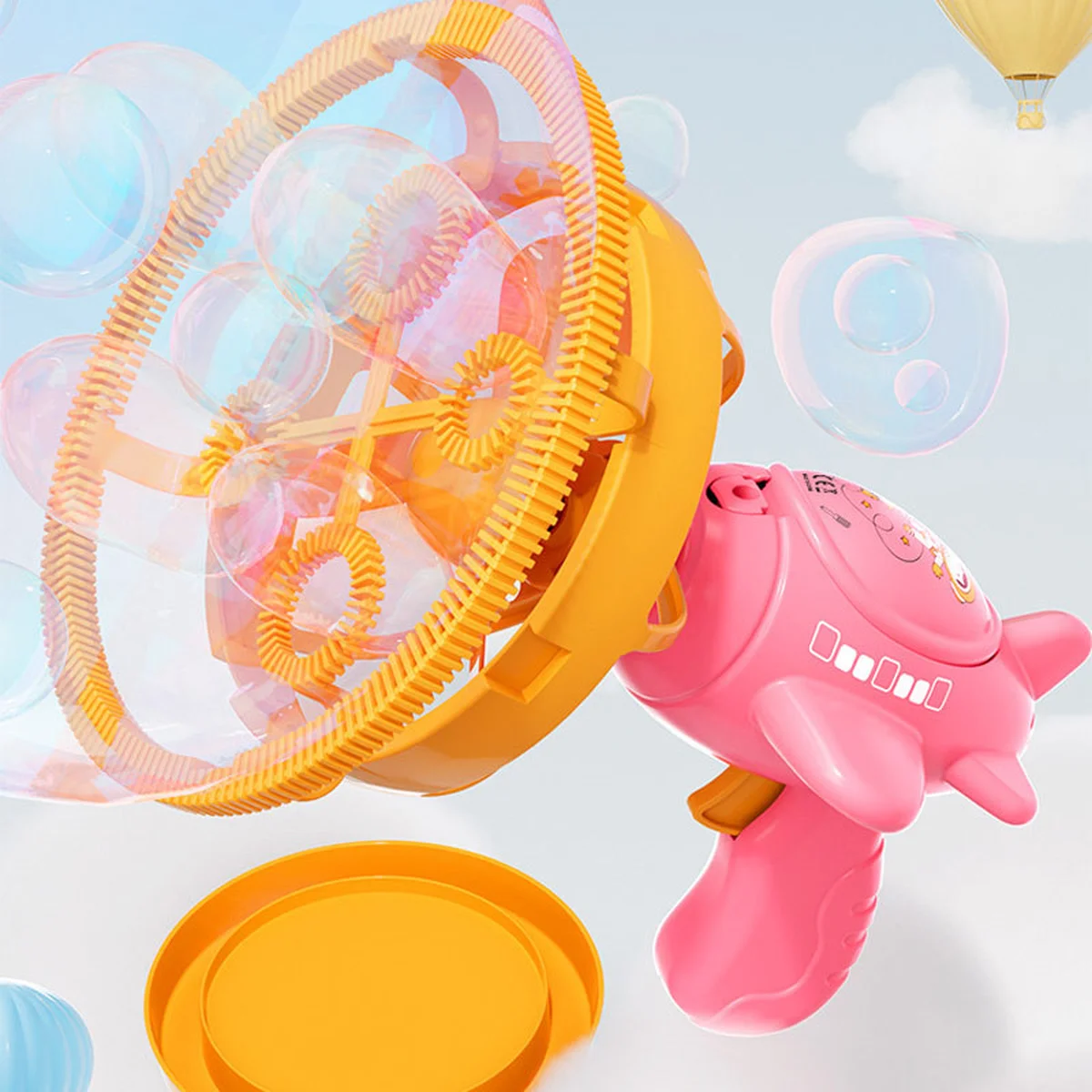 Пистолет для мыльных пузырей H035 Bubble Gun с пропеллером 2in1 + bottle 250ml Pink