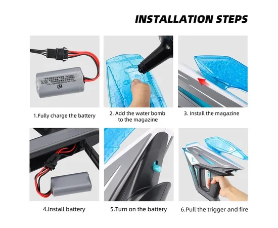 Пистолет на гидрогелевых шариках (орбизах) Gel Energy Space 001 Grey