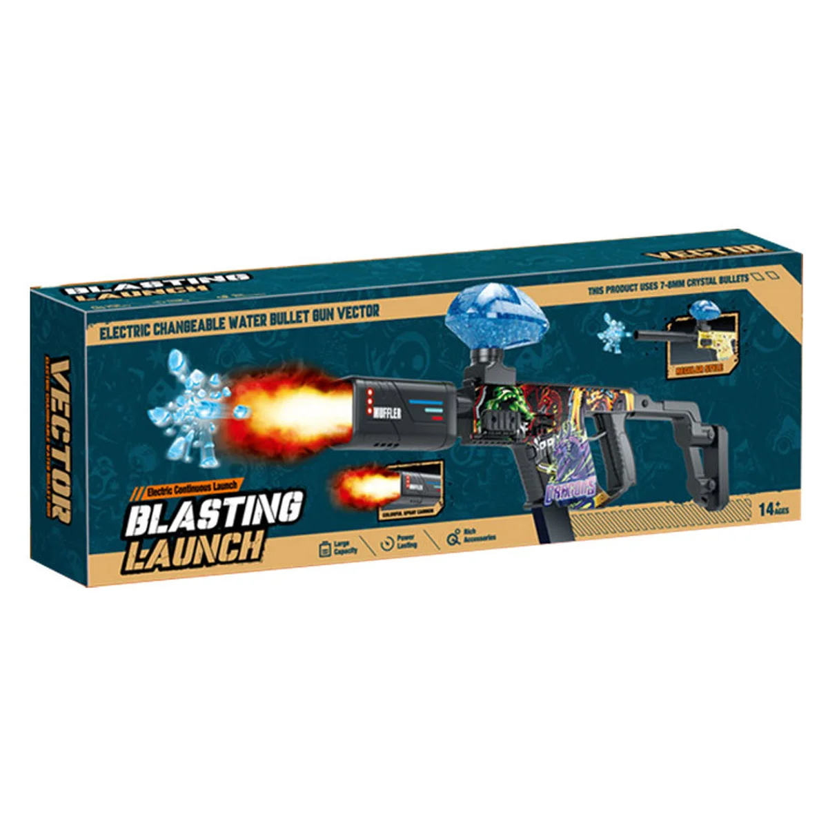 Автомат на гидрогелевых шариках (орбизах) Vector Blasting Launch Robot