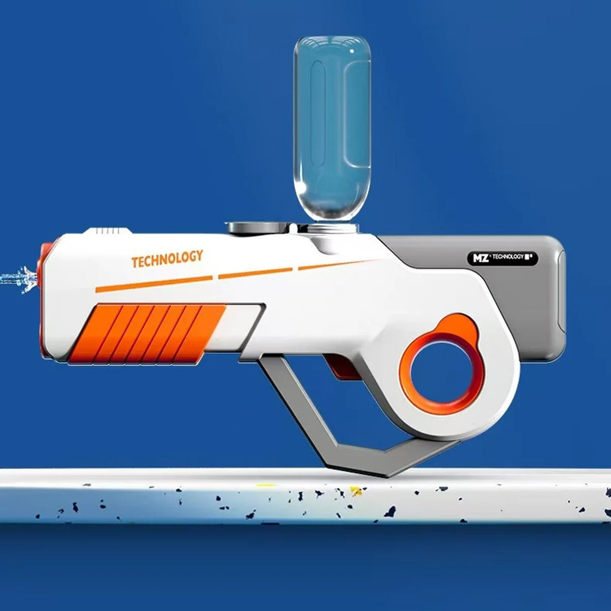 Водный аккумуляторный автомат Water Gun 8002C (600ml) with lithium battery White / Orange