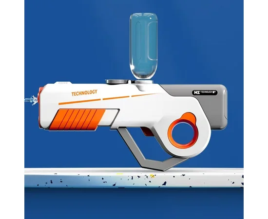 Водний акумуляторний автомат Water Gun 8002C (600ml) with lithium battery White / Orange