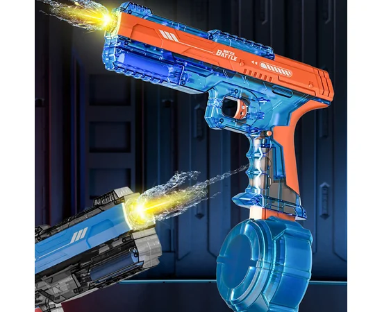 Водяний акумуляторний пістолет Water Gun 66-35 (500ml) with lithium battery Blue / Orange