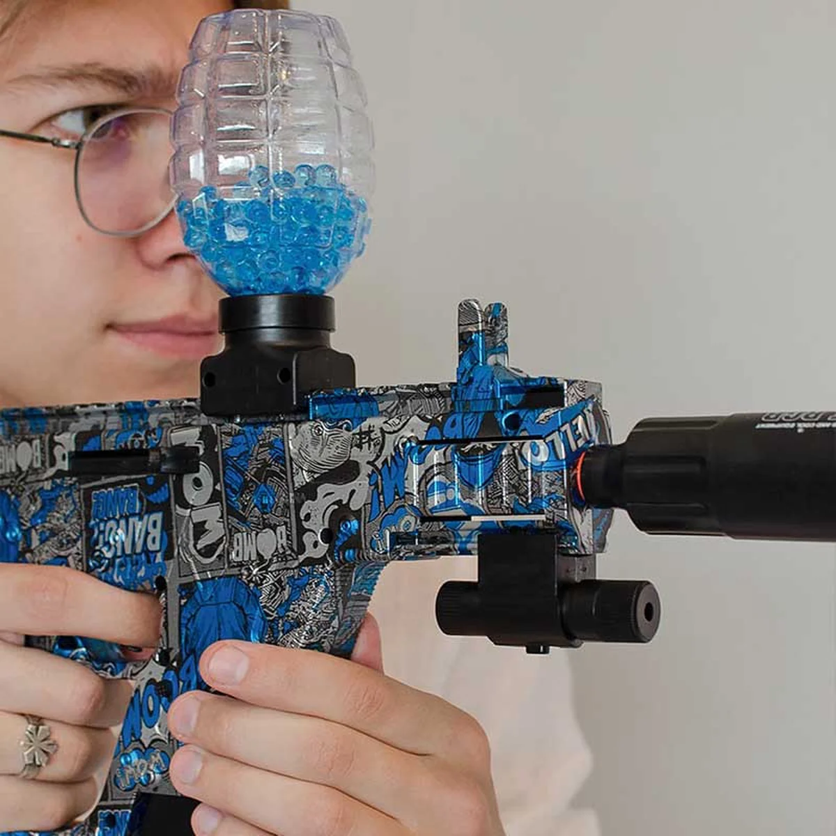 Автомат на гідрогелевих кульках (орбізах) Gel Energy Graffiti Blue