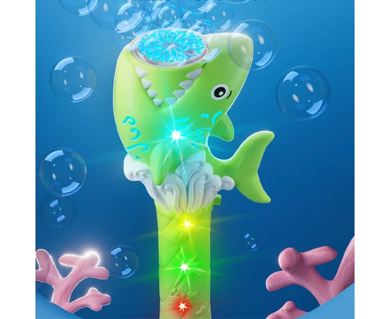 Пістолет з мильними бульбашками H038 Shark+bottle 50ml Green