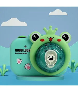 Фотокамера-генератор мыльных пузырей 9996 Children's camera Frog / Green Фотокамера-генератор мыльных пузырей 9996 Children's camera Frog / Green
