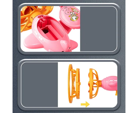 Пістолет для мильних бульбашок H035 Bubble Gun з пропелером 2in1 + bottle 250ml Pink