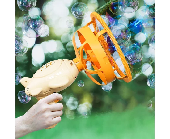 Пістолет для мильних бульбашок H035 Bubble Gun з пропелером 2in1+bottle 250ml Biege