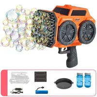 Пистолет с мыльными пузырями SHT KB1294 Car на 139 отверстий + 2xbottle 60ml Orange