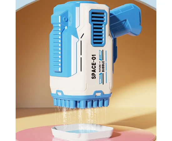 Пістолет для мильних бульбашок Bubble Gun 698-20 з насадками на 32/45 отворів 50ml Blue