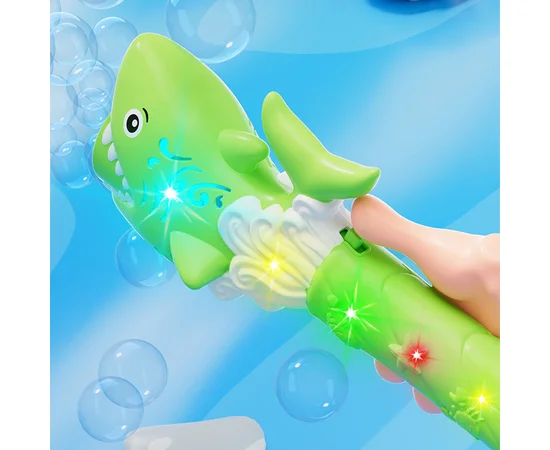 Пістолет з мильними бульбашками H038 Shark+bottle 50ml Green