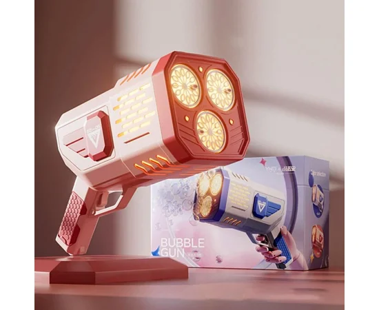 Пістолет з мильними бульбашками SHT 333-16 на 36 отворів + 2xbottle 150ml Pink