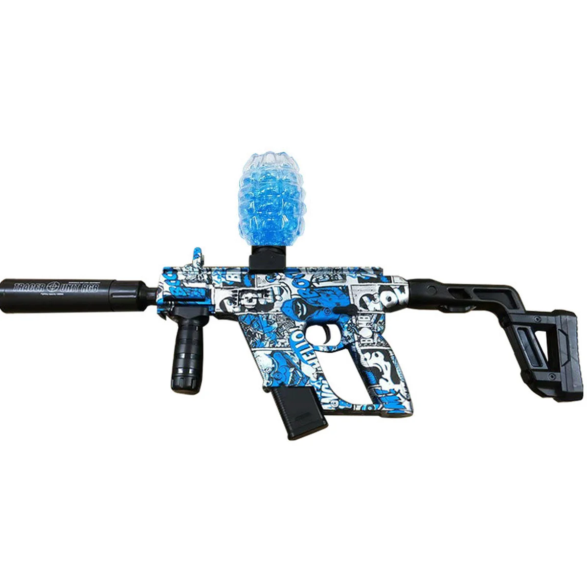 Автомат на гидрогелевых шариках (орбизах) Gel Energy Graffiti Blue