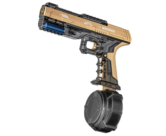 Водяний акумуляторний пістолет Water Gun 66-35 (500ml) with lithium battery Transparent gold