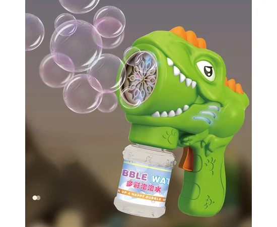 Пістолет із мильними бульбашками H007 Dinosaur + bottle 50ml Green