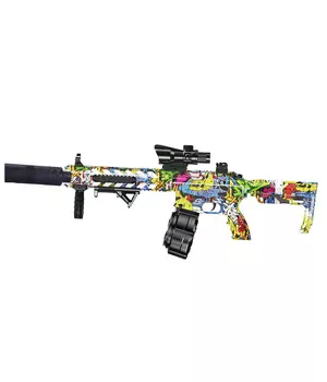 Автомат на гідрогелевих кульках (орбізах) AR15 Alphabet Green