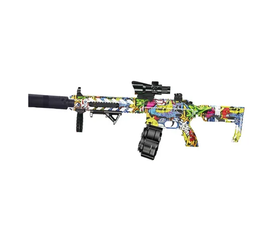 Автомат на гидрогелевых шариках (орбизах) AR15 Alphabet Green