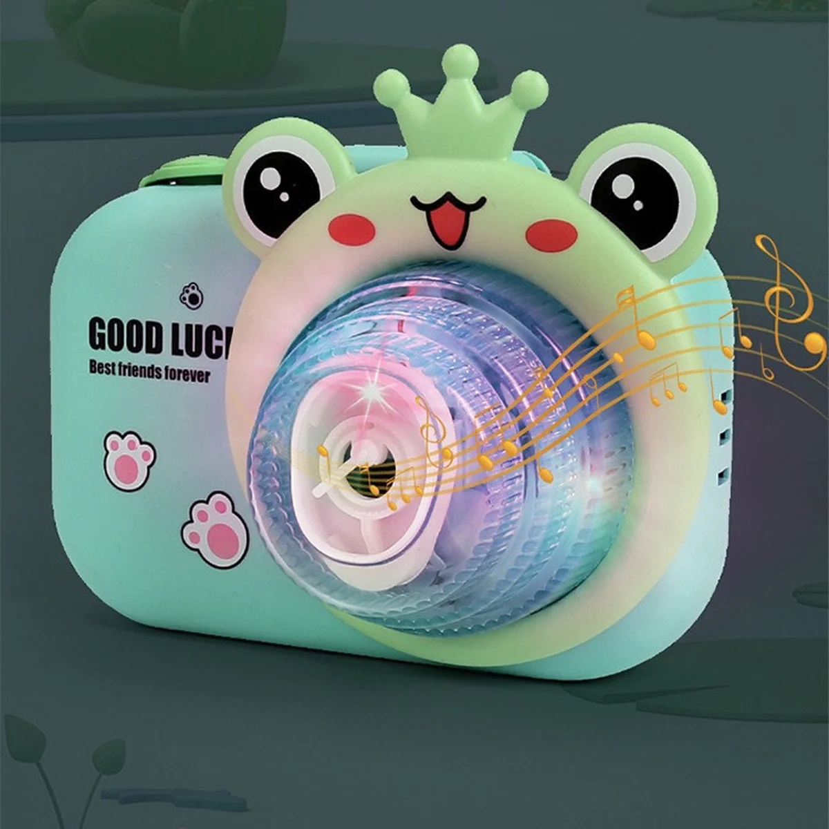 Фотокамера-генератор мыльных пузырей 9996 Children's camera Frog / Green