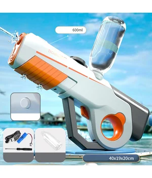 Водний акумуляторний автомат Water Gun 8002C (600ml) with lithium battery White / Orange