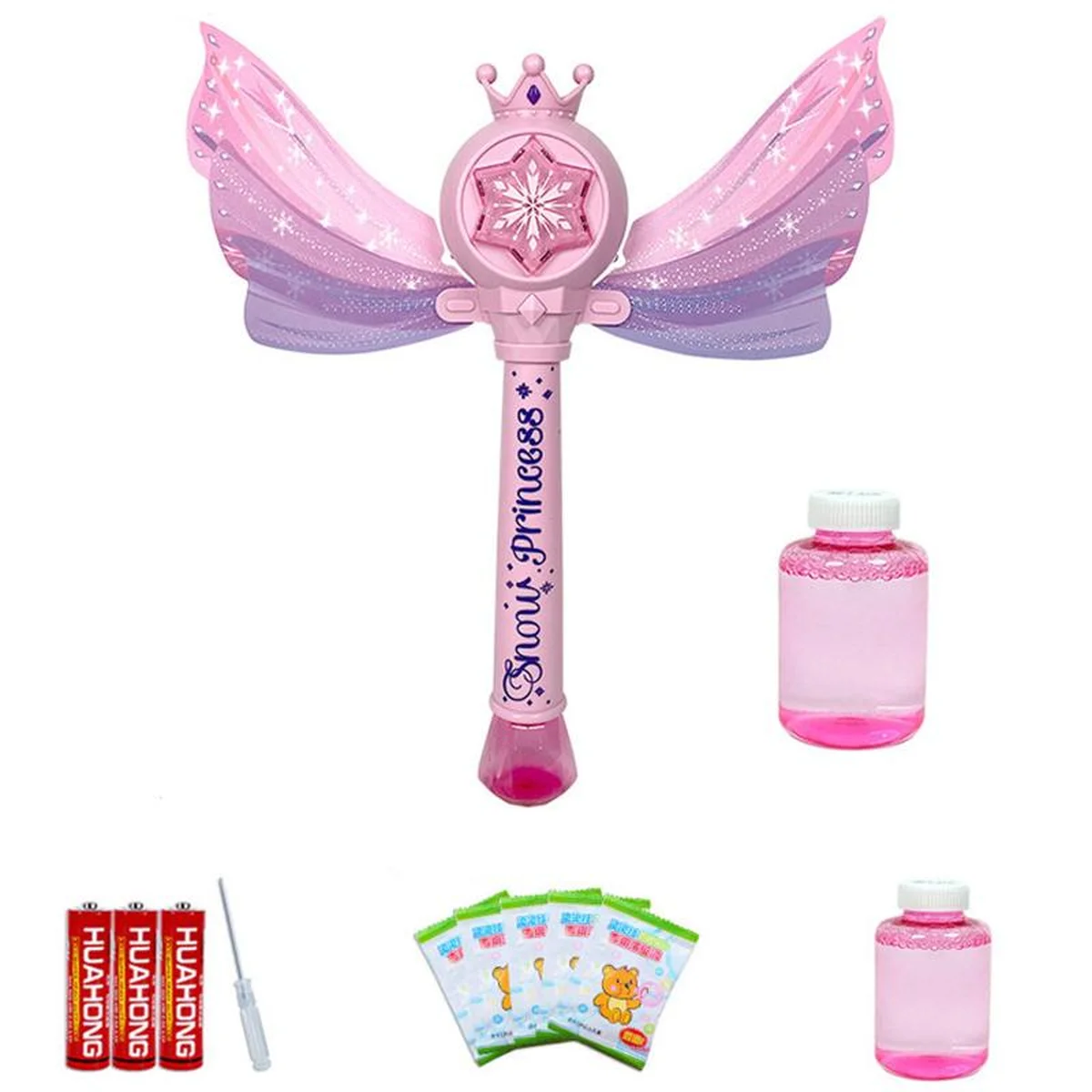Пістолет із мильними бульбашками SHT 8603 Snow Princess + bottle 130ml Pink