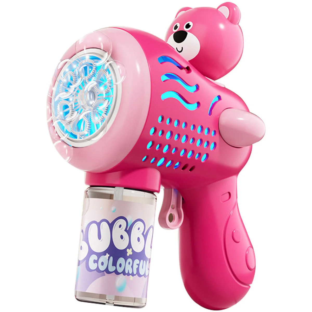 Пістолет із мильними бульбашками H058 Little Bear + bottle 50ml Pink