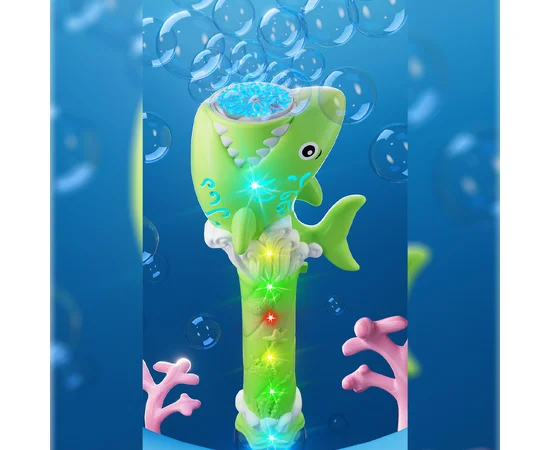 Пистолет с мыльными пузырями H038 Shark + bottle 50ml Green