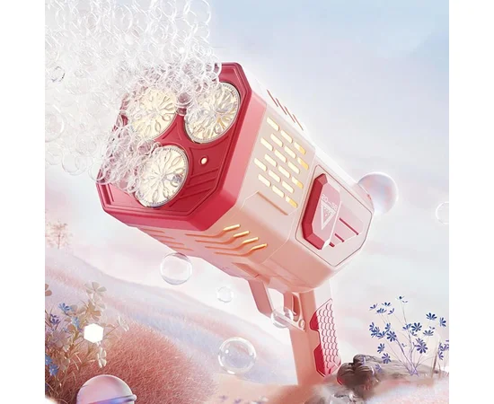 Пістолет з мильними бульбашками SHT 333-16 на 36 отворів + 2xbottle 150ml Pink