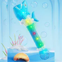 Пистолет с мыльными пузырями H038 Shark + bottle 50ml Light Blue