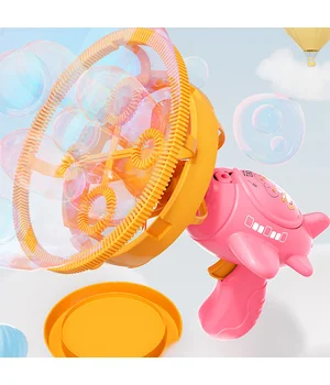 Пістолет для мильних бульбашок H035 Bubble Gun з пропелером 2in1 + bottle 250ml Pink