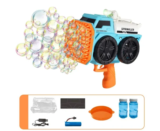 Пистолет с мыльными пузырями SHT KB1295 Truck на 139 отверстий + 2xbottle 60ml Blue