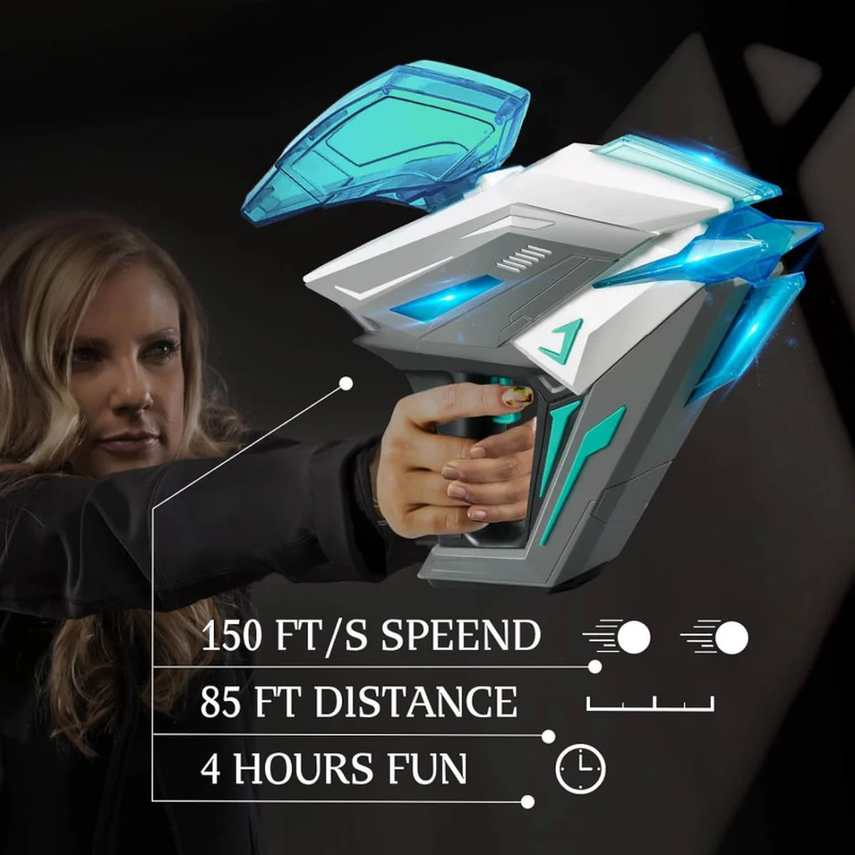 Пістолет на гідрогелевих кульках (орбізах) Gel Energy Space 001 Grey