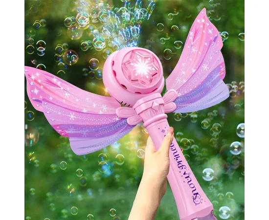Пистолет с мыльными пузырями SHT 8603 Snow Princess + bottle 130ml Pink
