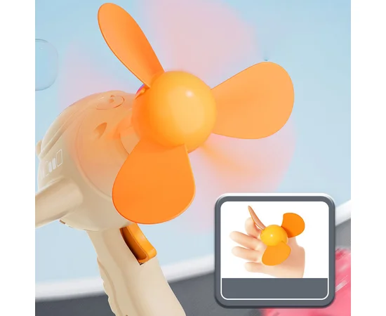 Пістолет для мильних бульбашок H035 Bubble Gun з пропелером 2in1+bottle 250ml Biege