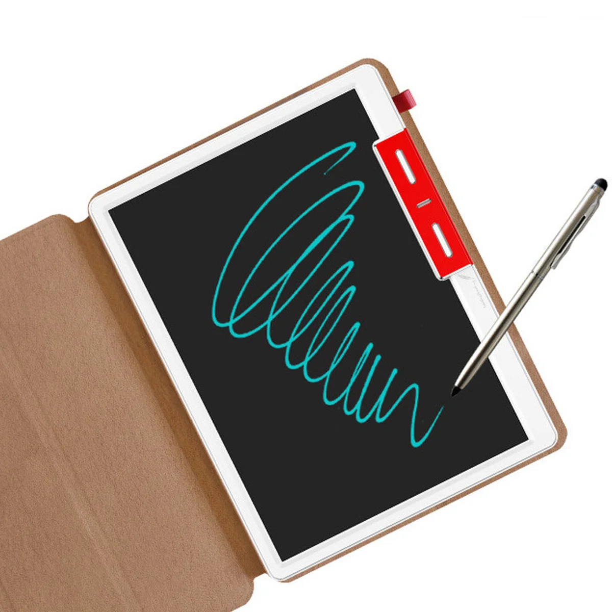 Планшет для малювання LCD color blocked 10,1 дюймів with leather case Brown / Dark Brown