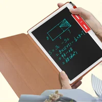 Планшет для малювання LCD color blocked 10,1 дюймів with leather case Brown / Dark Brown