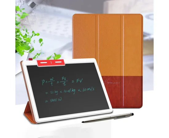Планшет для рисования LCD color blocked 10,1 дюймов with leather case Brown / Dark Brown