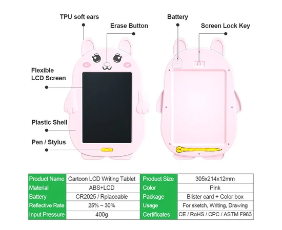 Планшет для рисования Animals 8,5 дюймов Rabbit