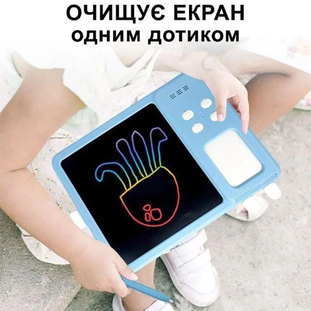 Планшет для малювання з навчальними картками S5 Blue