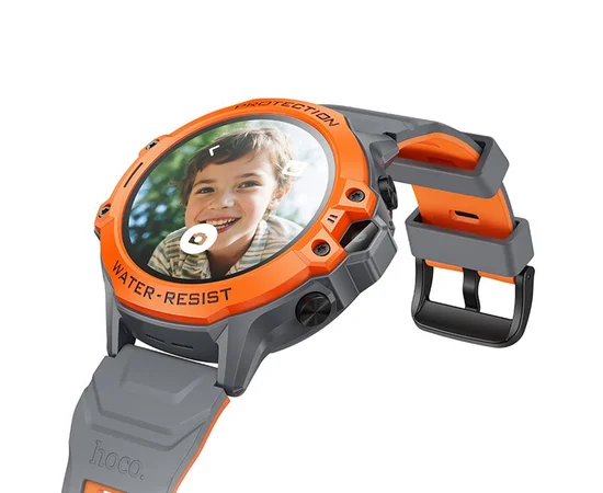 Детские cмарт-часы Hoco Y107 4G with call function Orange
