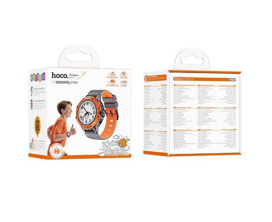 Детские cмарт-часы Hoco Y107 4G with call function Orange