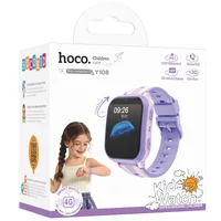 Детские cмарт-часы Hoco Y108 4G with call function Purple