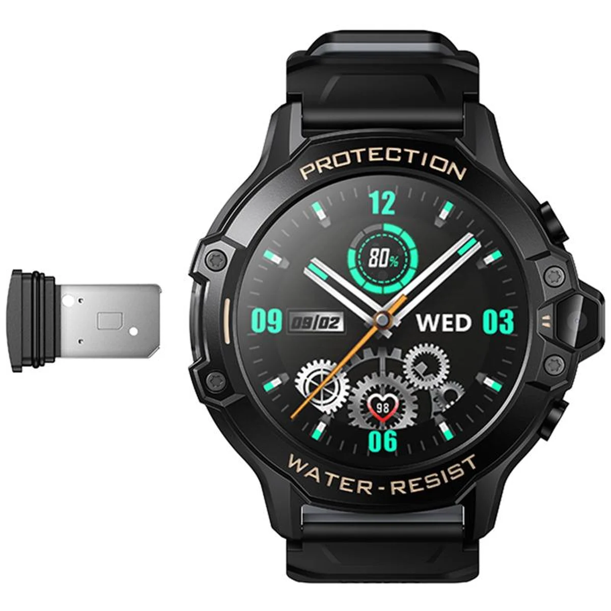 Детские cмарт-часы Hoco Y107 4G with call function Black