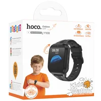 Детские cмарт-часы Hoco Y108 4G with call function Black