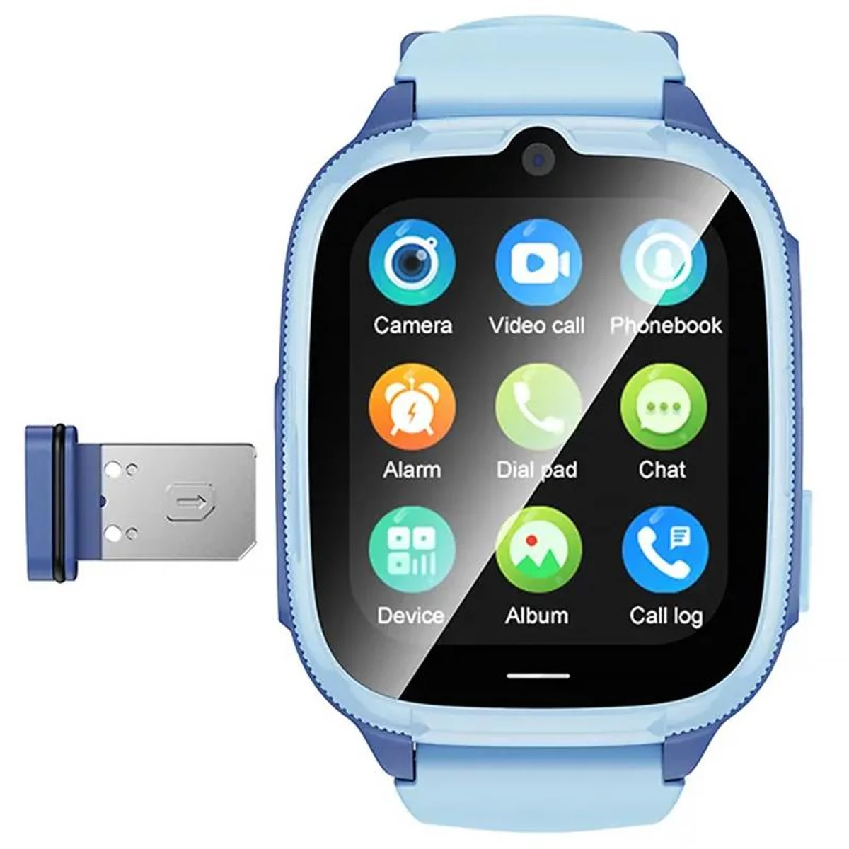 Дитячий cмарт-годинник Hoco Y106 4G with call function Blue