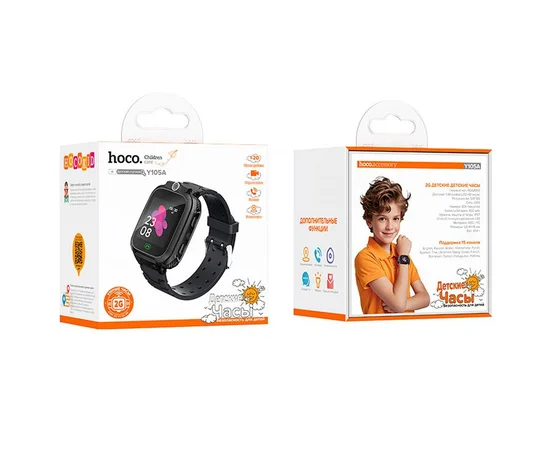 Детские cмарт-часы Hoco Y105A with call function Black