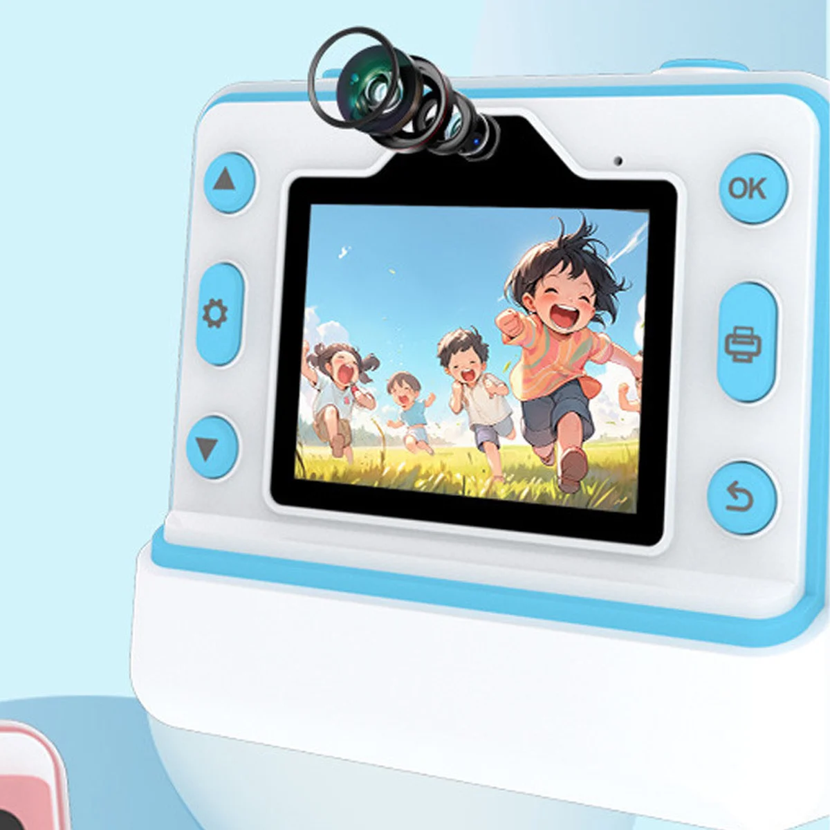 Детская фотокамера моментальной печати D101 Blue