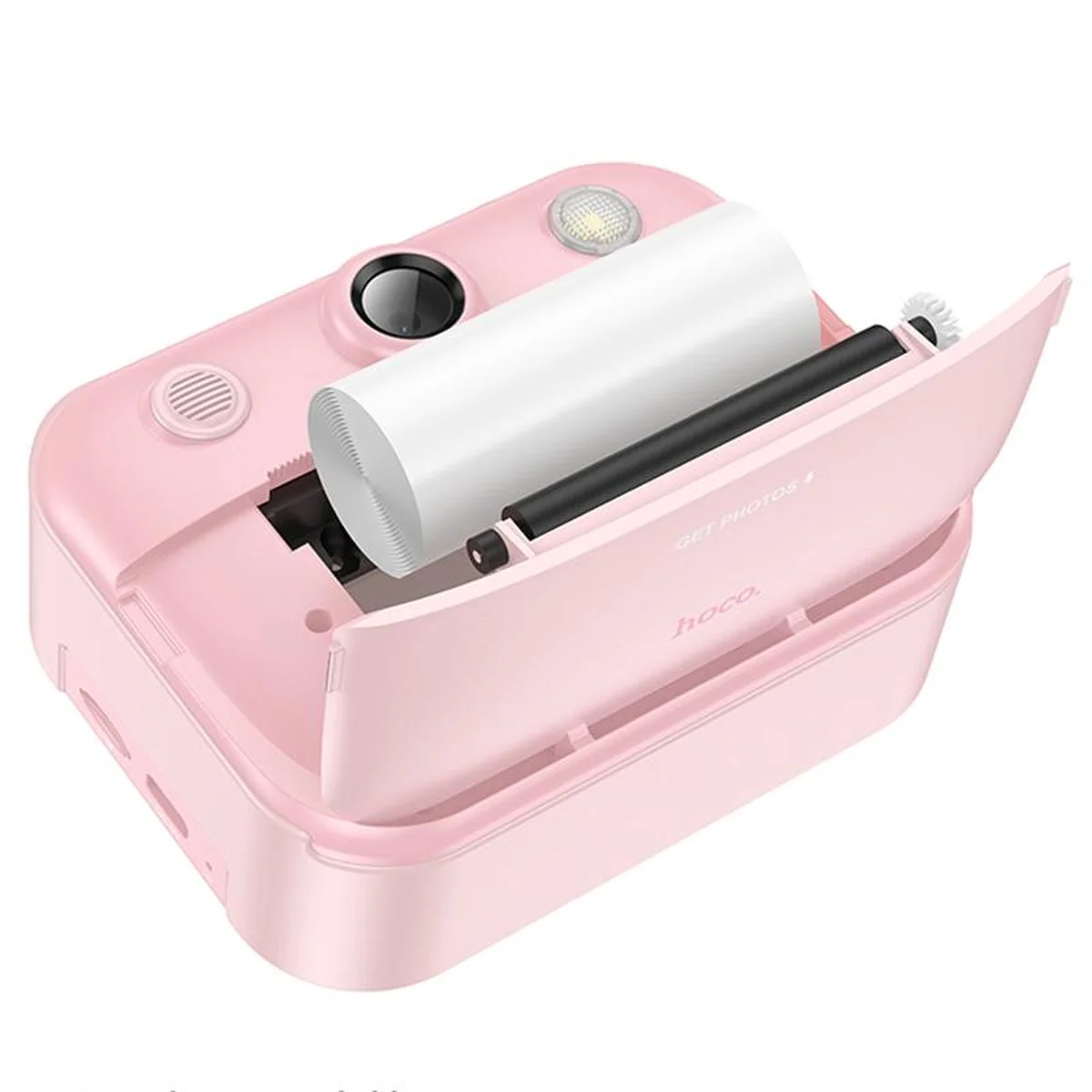 Детская фотокамера с моментальной печатью Hoco DV204 Dual-camera Pink